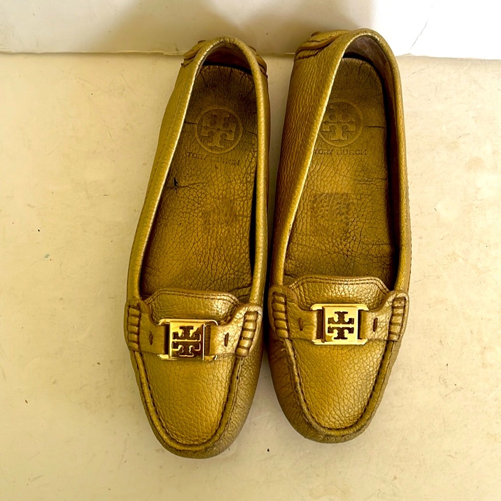 Tory Burch Golden Leather Flats #4357 Women’s Size 7 M